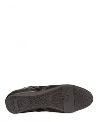 Dolce & Gabbana | Black Suede and Calfskin Sneakers for Men | Lyst