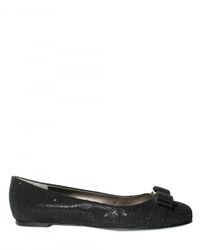 Ferragamo | Black Crystal Lovers Limited Edition Flats | Lyst