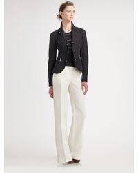 Armani Jeans | White Wide Leg Linen Trousers | Lyst