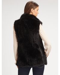 Sherry Cassin | Black Faux Fur Vest | Lyst