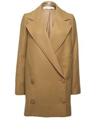 Stella McCartney | Natural Camel Coat | Lyst