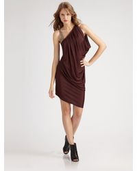 VPL | Purple Draped One-shoulder Dress | Lyst