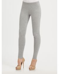 Donna Karan | Gray Stretch Cashmere-blend Leggings | Lyst