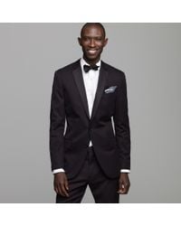 J.Crew | Black Ludlow Two-button Tuxedo Jacket with Double-vented Back in Italian Chino for Men | Lyst
