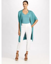 Ralph Lauren Black Label | Green Long Silk Cardigan | Lyst