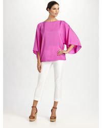 Ralph Lauren Black Label | Pink Silk Vivian Top | Lyst