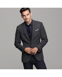 J.Crew | Gray Ludlow Two-button Suit Jacket with Double-vented Back in Birds-eye Tweed for Men | Lyst