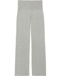Donna Karan | Gray Stretch Cashmere-blend Track Pants | Lyst
