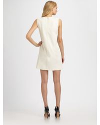 M Missoni | White Cotton Pique Shift Dress | Lyst
