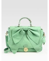 RED Valentino | Green Bow Top Handle Bag | Lyst