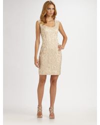 Sue Wong | Metallic Beaded Dress | Lyst