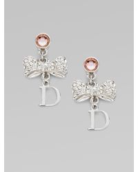 Dior | Metallic Vintage Ribbon Earrings | Lyst