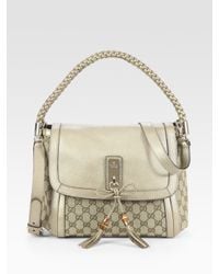 Gucci | Metallic Bella Medium Shoulder Bag | Lyst