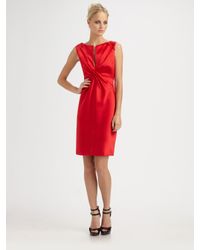 Callula Lillibelle | Red Stretch Silk Charmeuse Dress | Lyst
