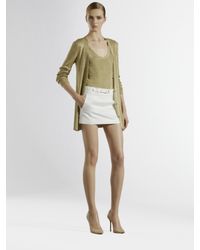 Gucci | Metallic Belted Mini Skirt | Lyst