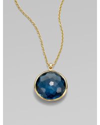 Ippolita | 18k Gold London Blue Topaz Pendant Necklace | Lyst