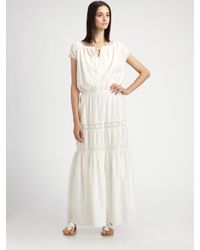 Philosophy | White Cotton Peasant Dress | Lyst
