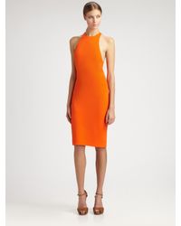Ralph Lauren Collection | Orange Silk Lena Dress | Lyst