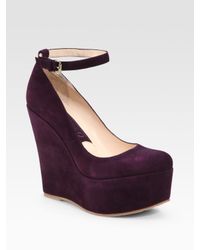 Boutique 9 | Orange Cesena Suede Wedge Platform Pumps | Lyst