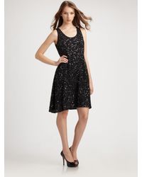 Eileen Fisher | Black Sequin Tank Dress | Lyst
