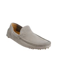 Lyst - Gucci Grey Suede Slip-on Driving Loafers in Gray for Men