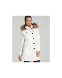 HUNTER | White Fur Trimmed Parka | Lyst