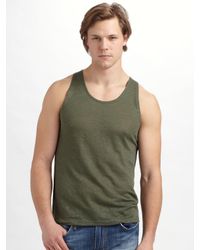 Joe's Jeans | Green Linen Tank for Men | Lyst