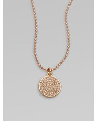 Michael Kors | Pink Pave Fireball Necklace, Rose Gold | Lyst