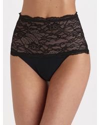 Spanx | Natural Haute Contour Chantilly Lace Thong | Lyst