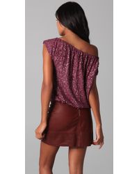 Alice + Olivia | Purple Sicily Sequined Top | Lyst