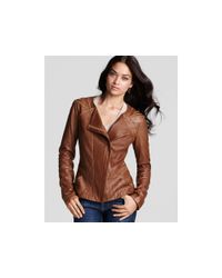 Elie Tahari | Brown Leather Phoebe Jacket | Lyst