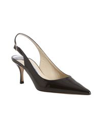 Jimmy Choo | Black Light Patent Leather Slingback Pumps | Lyst
