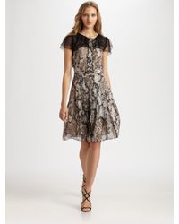 Boutique Moschino | Multicolor Snake Print Chiffon Dress | Lyst