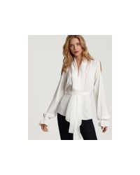 Rachel Zoe | White Gia Open-shoulder Scarf Top | Lyst