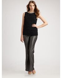 Tory Burch | Black Caylee Sparkle Wool-blend Trouser Pant | Lyst