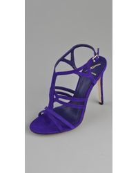 B Brian Atwood | Blue Lorrina Suede High Heel Sandals | Lyst