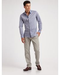 Theory | Blue Chambray Sportshirt for Men | Lyst