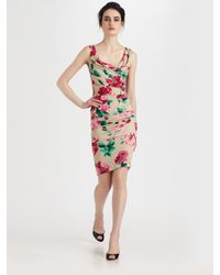 Dolce & Gabbana | Natural Floral Silk Dress | Lyst