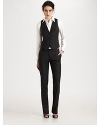 Dolce & Gabbana | Gray Pinstripe Gilet | Lyst