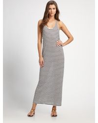 Joie | Blue Striped Linen Maxi Dress | Lyst