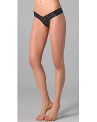 Hanky Panky | Black 25th Anniversary Metallic Low Rise Thong | Lyst