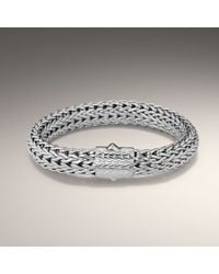 John Hardy | Metallic Large Rhodium Plated Bracelet | Lyst