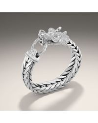 John Hardy | Metallic Dragon Head Bracelet On Extralarge Rectangular Chain for Men | Lyst