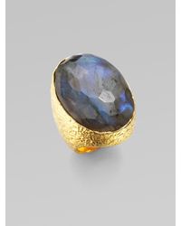 Alexis Bittar | Metallic Oval Labradorite Ring | Lyst