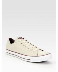 Converse | Natural Chuck Taylor Coated Canvas Oxfords for Men | Lyst