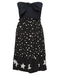 Sonia by Sonia Rykiel | Black Star Strapless Ruffle Dress | Lyst