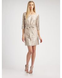 Shoshanna | Metallic Lace Dress | Lyst