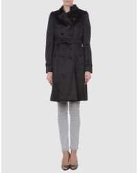 Burberry Brit | Black Gibbsmore Wool-blend Coat | Lyst