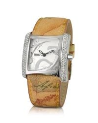 Alviero Martini 1A Classe - Brown 1a Prima Classe - Geo Strap Dress Watch - Lyst