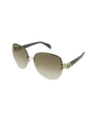 Giorgio Armani - Metallic Rimless Round Logo Sunglasses - Lyst